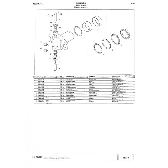 Genuine Wacker Neuson Centre Pivot Kit Fits 1001 Dumper