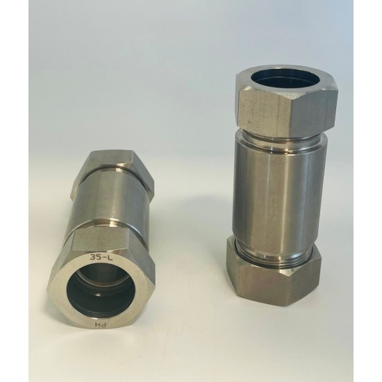 Stauff Weld Bulkhead 35mm OD Stainless Steel
