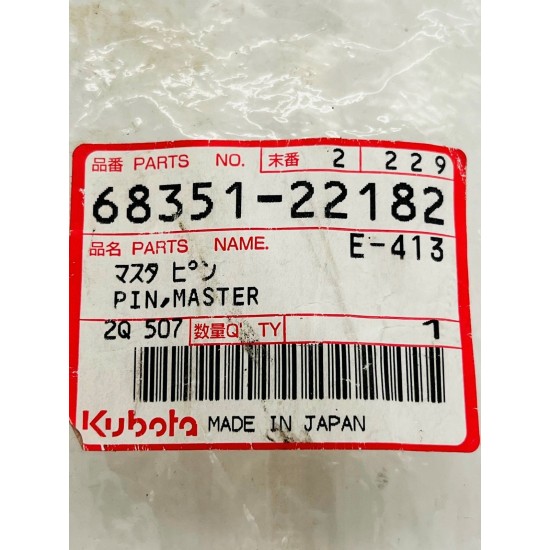 Genuine Kubota Pin fits Kubota KX121-2 & -3, KX101, KX040-4 Master Pin