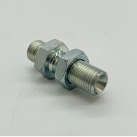 Bulkhead Adaptor 1/4" x 1/4" BSP Male/Male with Lock nut Bulkhead Adaptor 1/4" x 1/4" BSP Male/Male with Lock nut