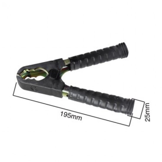 Crocodile Clip Black 170 AMP. Black Insulated Handles