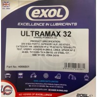 Exol Ultramax ISO 32 Hydraulic Oil 205 Litres Exol Ultramax ISO 32 Hydraulic Oil 205 Litres