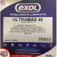Exol Ultramax ISO 46 Hydraulic Oil 205 Litres Exol Ultramax ISO 46 Hydraulic Oil 205 Litres