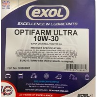 Exol Optifarm Ultra SUTO 10W-30 Super Universal Tractor Oil 205 Litres Exol Optifarm Ultra SUTO 10W-30 Super Universal Tractor Oil 205 Litres