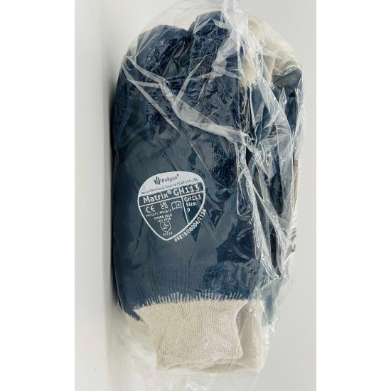 Polyco Matrix Heavy Duty Full Nitrile Coated Glove (Pack of 12 Pairs) Size 9  Large