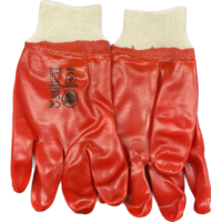 Gloves PVC Red - One Pair Gloves PVC Red - One Pair