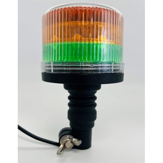 Dual Coloured Green and Amber Flexi DIN Fitting LED Beacon