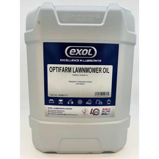 Exol Optifarm Lawn Mower SAE30 Oil 20 Litres