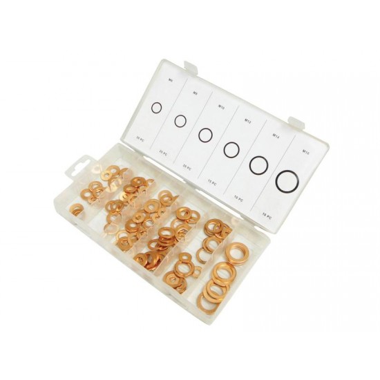 Metric Copper Washers Assorted Box Contains: M6, M8, M10, M12, M14 and M16 Washers