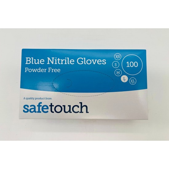 Blue Nitrile Gloves 100 Per Box - Size Large