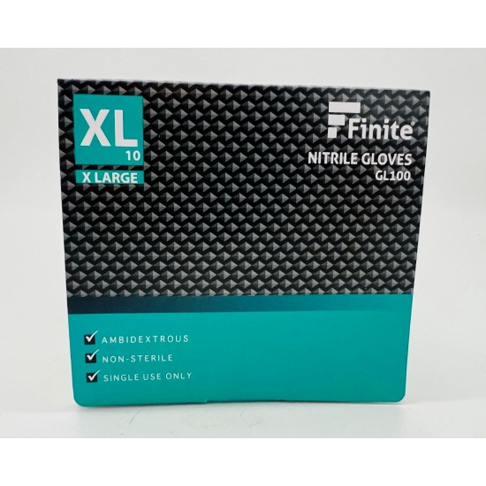 Finite Black Gloves Size Extra Large (100 Per Box)