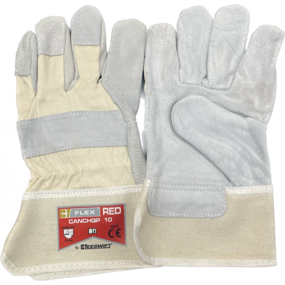 D01647 DURATOOL, Glove, Standard, Grey, Leather, Size L
